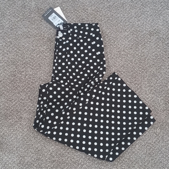Who What Wear Polka Dot High Rise Ankle Pants - Picture 2 of 6